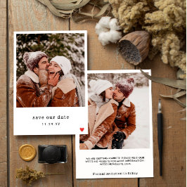 Minimal skrivmaskin Font Heart Photo Spara Datumet