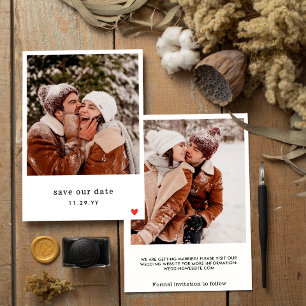 Minimal skrivmaskin Font Heart Photo Spara Datumet
