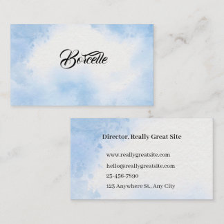 Minimal Sky Blue Business Card Visitkort