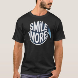 Minimal Smile Face Typography – "Smile More" Desig T Shirt
