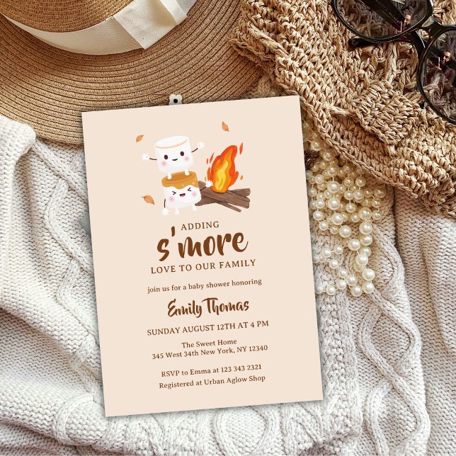 Minimal Smore Kärlek Rustic Campfire Baby Shower Inbjudningar (Minimal S'more Love Rustic Campfire Baby Shower Invitation)