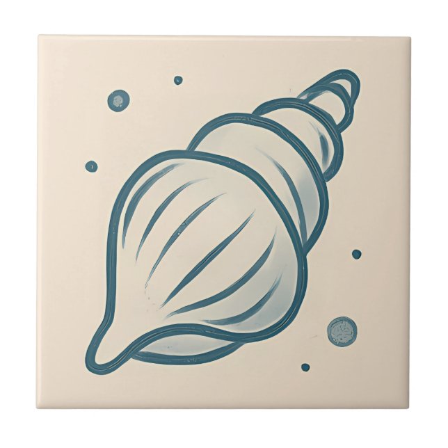 Minimal Snäcka för konsthantverk Kakelplatta (Framsidan)