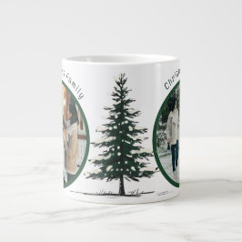 Minimal Snow Christmas Tree Winter Holiday Jumbo Mugg