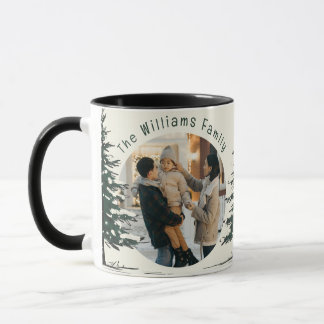 Minimal Snow Christmas Tree Winter Holiday Mugg