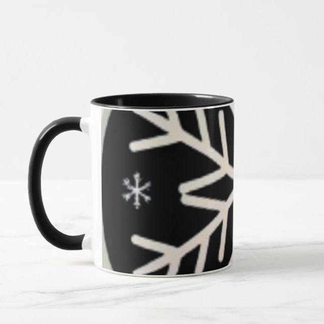 Minimal Snowflake Icon –  Winter Holiday design  Mugg (Vänster)