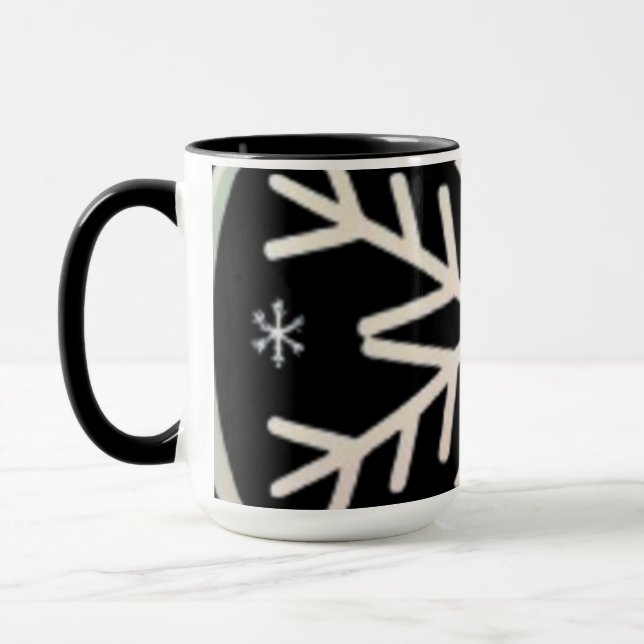 Minimal Snowflake Icon –  Winter Holiday design  Mugg (Vänster)