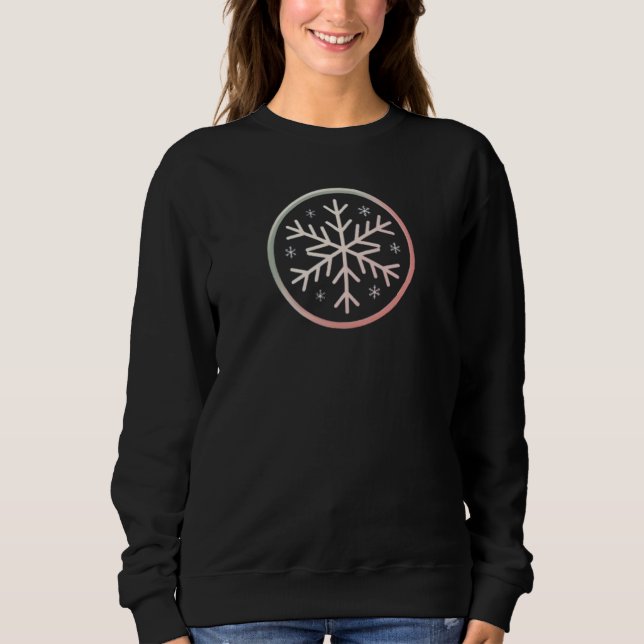 Minimal Snowflake Icon –  Winter Holiday design  T Shirt (Framsida)