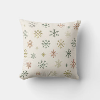 Minimal Snowflakes Seamless Pattern Kudde