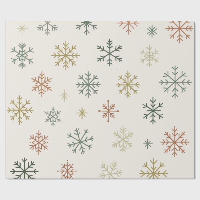 Minimal Snowflakes Seamless Pattern Presentpapper (Platt)