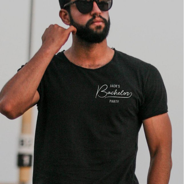 Minimal Snyggt Bachelor Party T-Shirt (Skapare uppladdad)