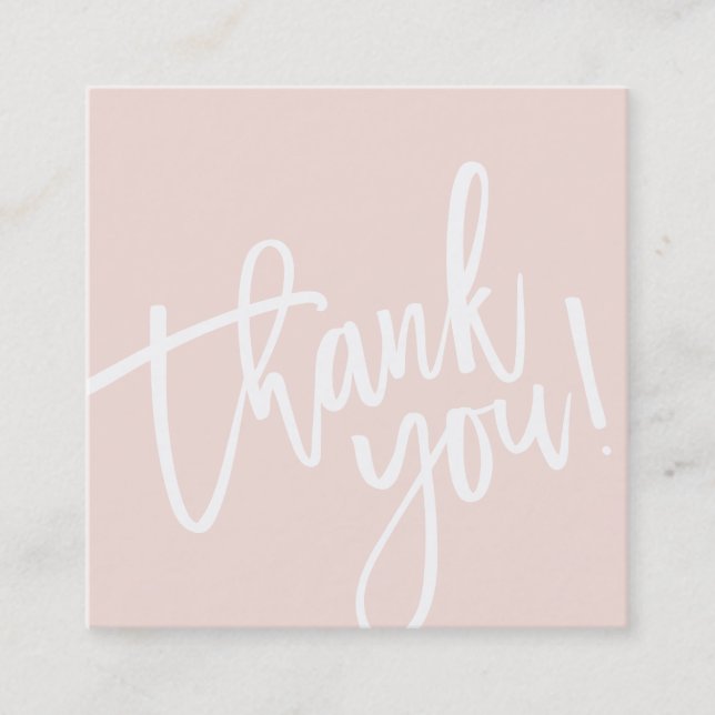 MINIMAL SNYGGT enkel gräns  rosa ros guld Fyrkantigt Visitkort (Framsida)