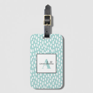 Minimal Snyggt Mint Grått Modern Mönster Bagagebricka