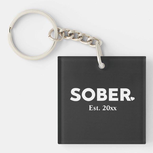 Minimal sober med hjärt - och säkerhetsdatum (Framsidan)
