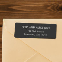 Minimal sofistikerad Returadress i Svarta Bröllop