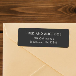 Minimal sofistikerad Returadress i Svarta Bröllop Etikett