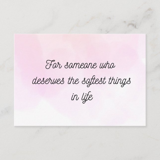 Minimal Soft Quote Greeting Card Thoughtful Gift Tilläggskort (Framsida)