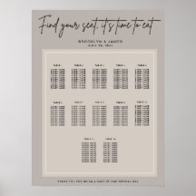 Minimal sökning efter sätesschemat i Bröllop