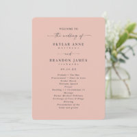 Minimal Solid  Rosa Bröllop Ceremony