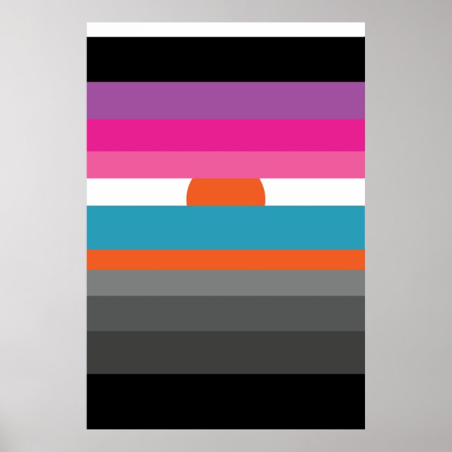 Minimal solnedgång poster (Framsidan)