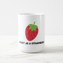 Minimal sötsak jordgubbsmugg för te eller kaffe