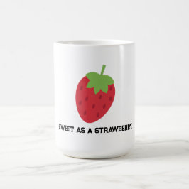 Minimal sötsak jordgubbsmugg för te eller kaffe  kaffemugg