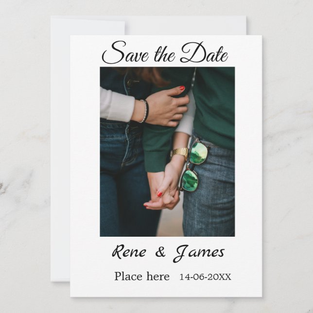 Minimal spara för fotovit svart klassisk elegant p (Framsida)