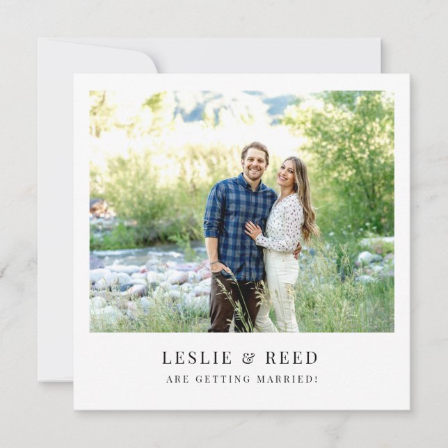 Minimal sparadatum inbjudningar (Framsida)