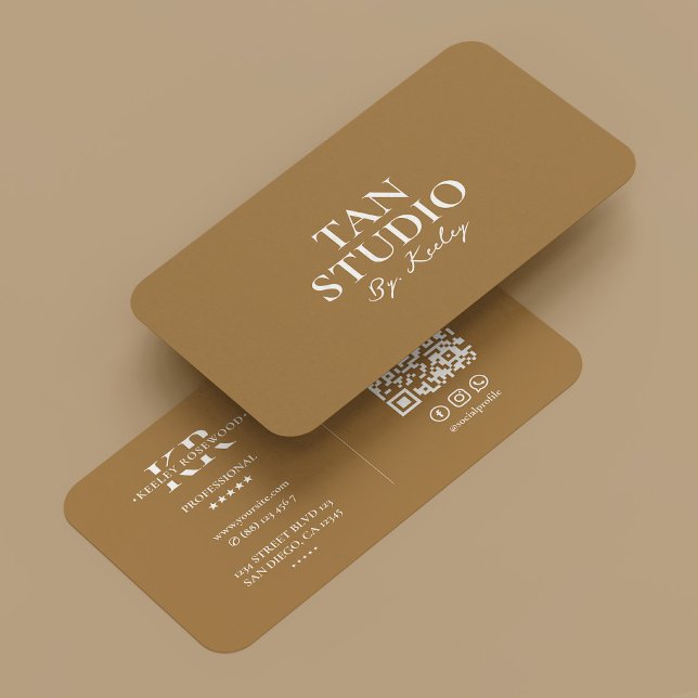 Minimal spray Tan Artist Golden Tanning Specialist Visitkort (Minimal Spray Tan Artist Golden Tanning Specialist Business Card
)