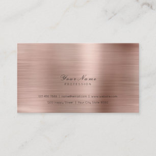 Minimal stålkoppar Rosa Guld Delikate Script Vip Visitkort