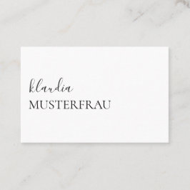 Minimal Standard Visitenkarten Vorlage - Visitkort