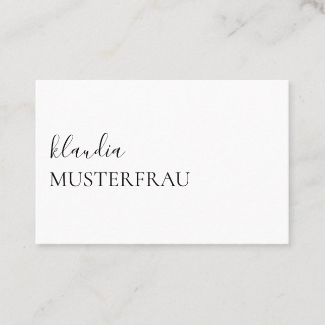 Minimal Standard Visitenkarten Vorlage - Visitkort (Framsida)