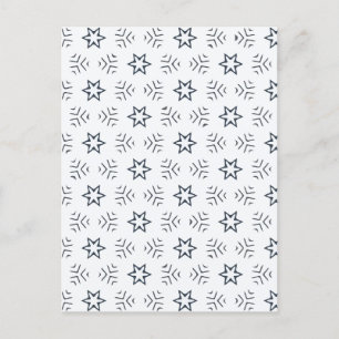 Minimal stjärna och snö abstrakt helg vykort