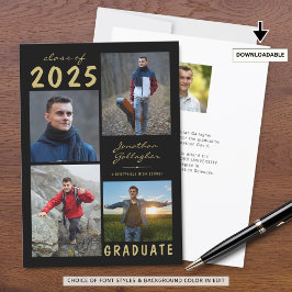 Minimal Studenten 5-fotokollage Meddelande