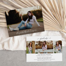 Minimal Studentfest med fotoinbjudan