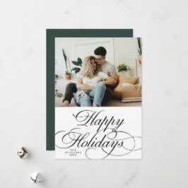 Minimal Stylish Photo Elegant Photo Christmas Julkort