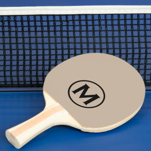 Minimal svart Beige Classic Monogram Pingisracket
