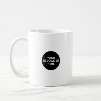Minimal Svart Cirkel Logotyp Platshållare | Modern Kaffemugg