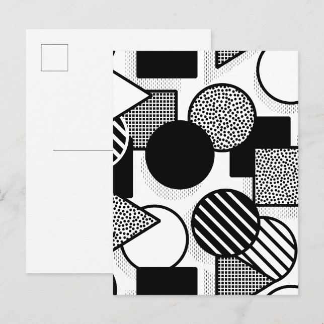 Minimal svart design III Vykort (Fram/baksida)