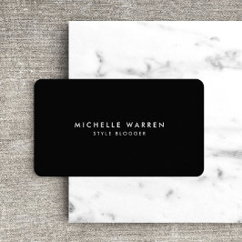 Minimal svart Elegant Visitkort