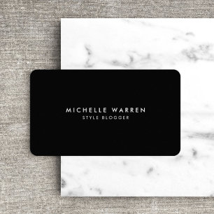 Minimal svart Elegant Visitkort
