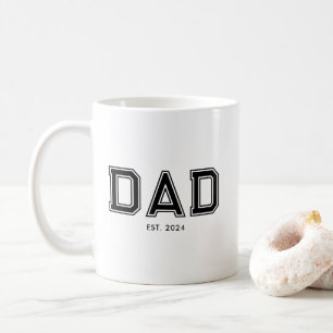 Minimal Svart Fet Text Pappa Etablerad Kaffemugg