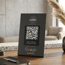Minimal Svart Google Recension QR-kod Logotyp