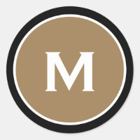 Minimal Svart Guld Klassisk Monogram