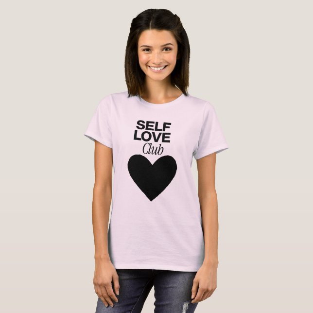 Minimal Svart Hjärtformad Estetik T Shirt (Hel framsida)
