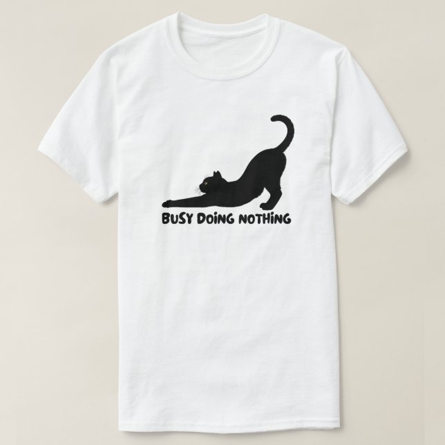 Minimal svart kattögon design t shirt (Design framsida)