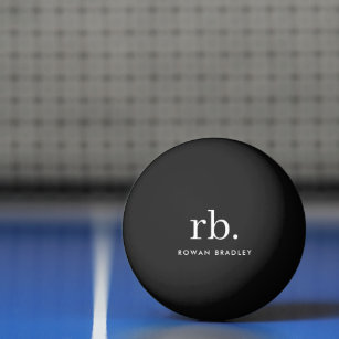 Minimal svart monogram klassisk Elegant Pingisboll