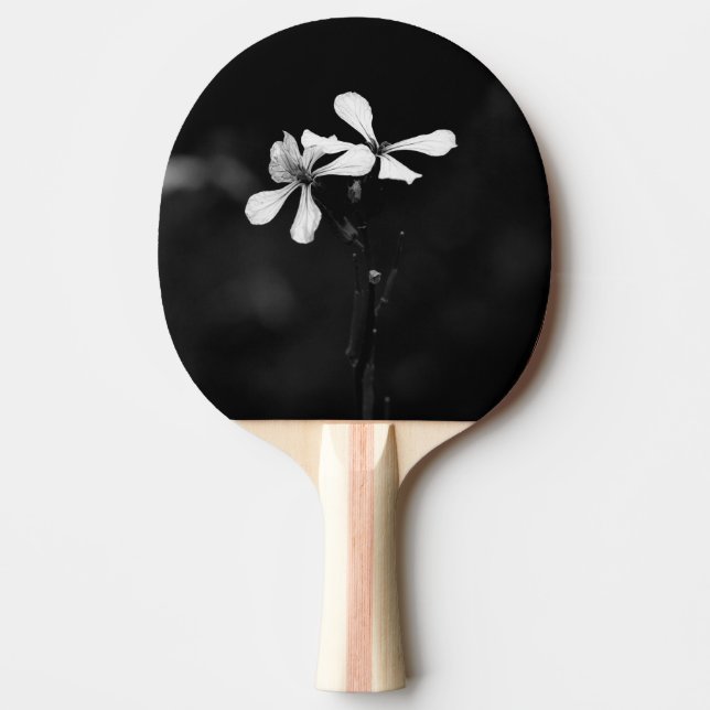 minimal svart och vit blom- pingisracket (Framsidan)
