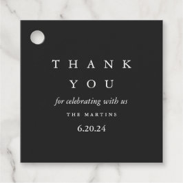 Minimal svart och vit Bröllop Tack Gåvor Etiketter