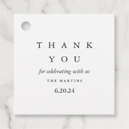 Minimal svart och vit Bröllop Tack Gåvor Etiketter