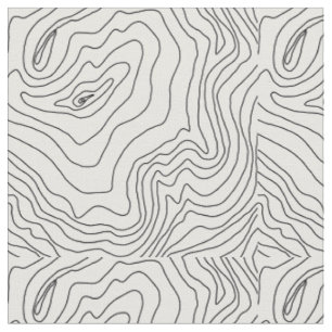 Minimal svart och vit linjekonst Modern design Tyg